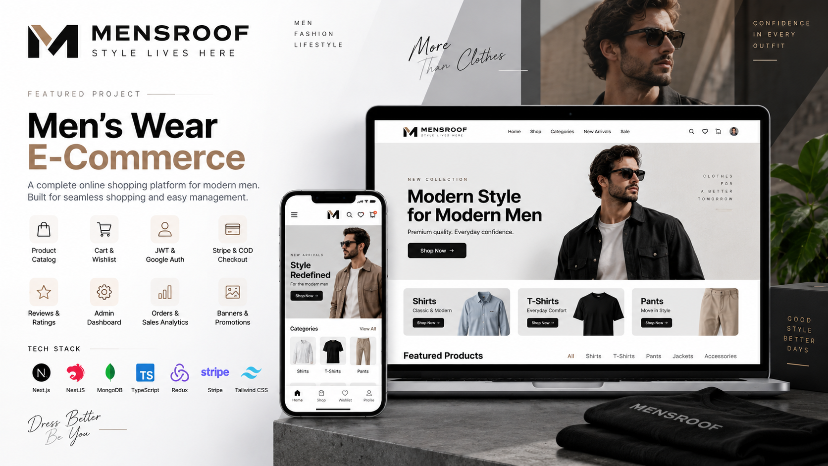 Mensroof — A full menswear shop, from browse to paid