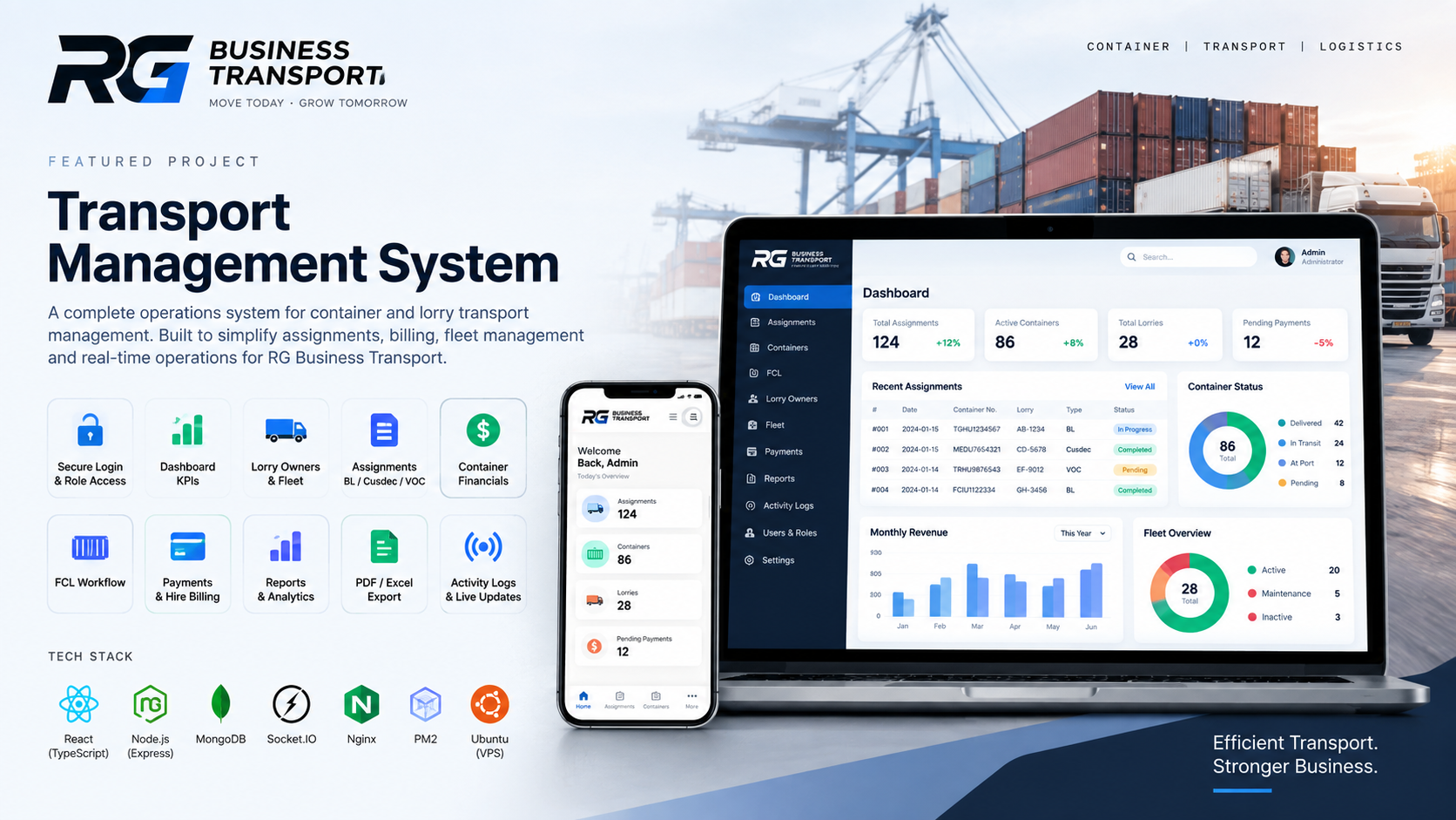 RG Brothers — A live transport system the yard can share